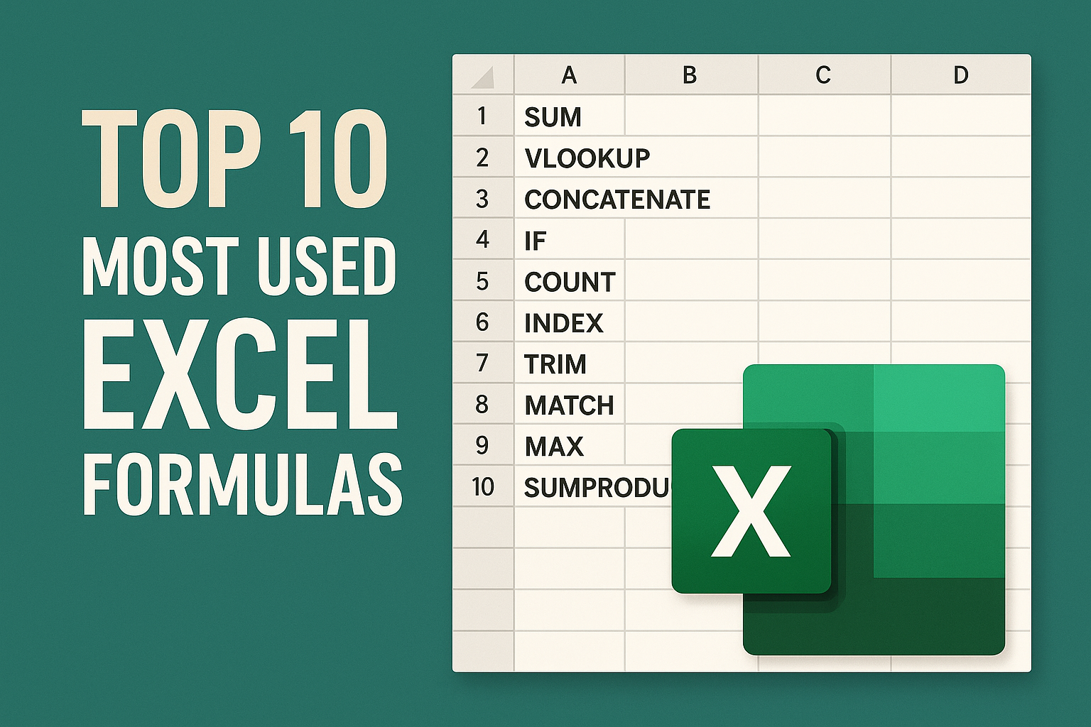 Top 10 Most Used Excel Formulas (With Real-Life Examples)
